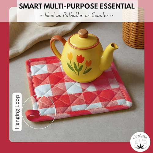 Buffalo Plaid Check Oven Mitts and Pot Holders Set of 4 (4 Count)