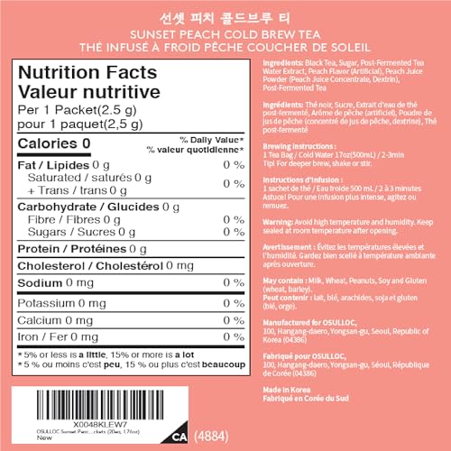 Sunset Peach Cold Brew Tea (20 Count)
