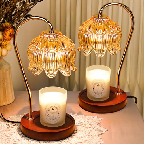 Flower Candle Warmer Lamp with Timer (2 Count)