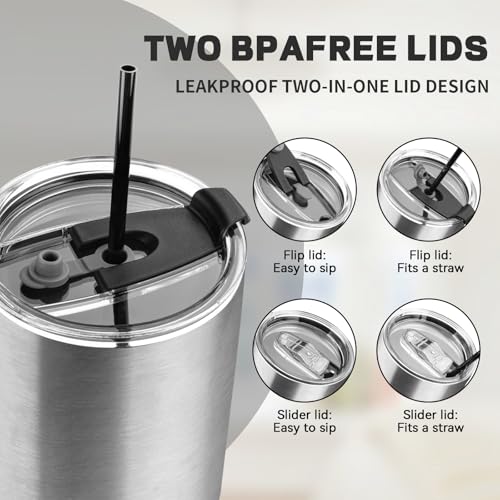 30 oz Tumbler with Lids and Straws