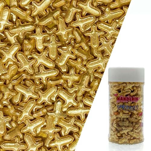 Super Gold Cross Sprinkles Edible Toppers Cake Decorating Mixed Size Cake Decorations Cupcake Toppers Cookie Decorating Perfect for Cakes (3 Ounce)