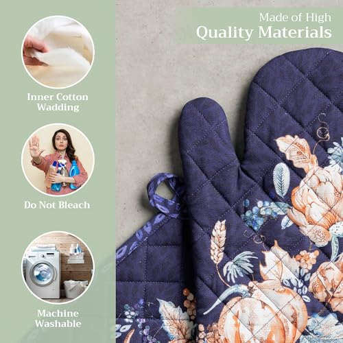 100% Cotton Oven Mitt & Pot Holder Set (2 Count)