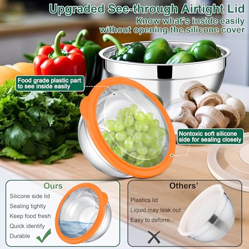 Mixing Bowls with Lids and Graters (3 Count)