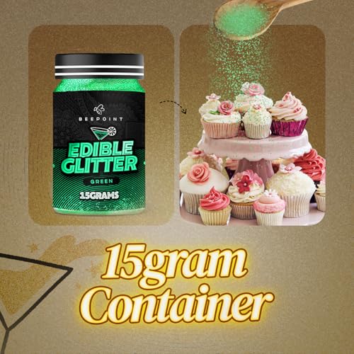 Green Edible Glitter for Drinks 15g