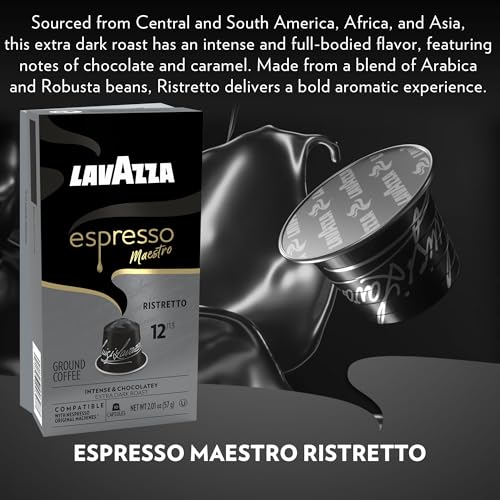 Espresso Maestro Ristretto Aluminum Capsules Compatible with Nespresso* Original Machines (60 Count)