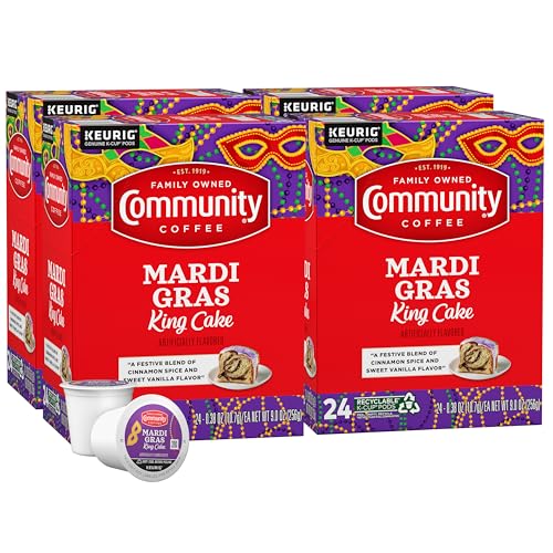 Mardi Gras King Cake Flavored 96 Count Coffee Pods