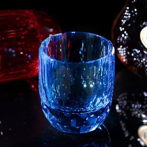 Crystal Whiskey Glasses Set of 2 Hand Blown Old Fashioned Glasses (2 Count)