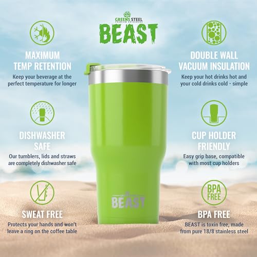 Beast 20 oz Tumbler Stainless Steel Vacuum Insulated Coffee Ice Cup Double Wall Travel Flask
