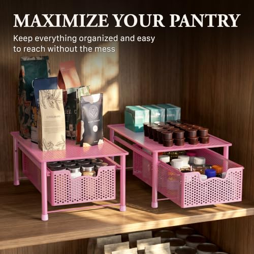 Stackable Cabinet Basket Drawer Organizer