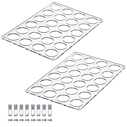 2-Pack 24-Slot Flat Acrylic Coffee Pod Holder, Large-Capacity Plastic Coffee Capsule Storage, BPA-Free and Shatter-Proof, Great for Use on Countertop or in Drawer, Up to 48 Keurig K-Cups (2 Count)