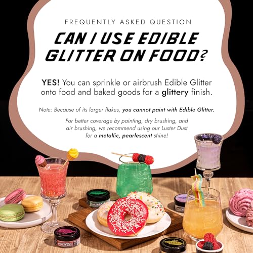 Rosy Brown Edible Glitter for Drinks & Cakes