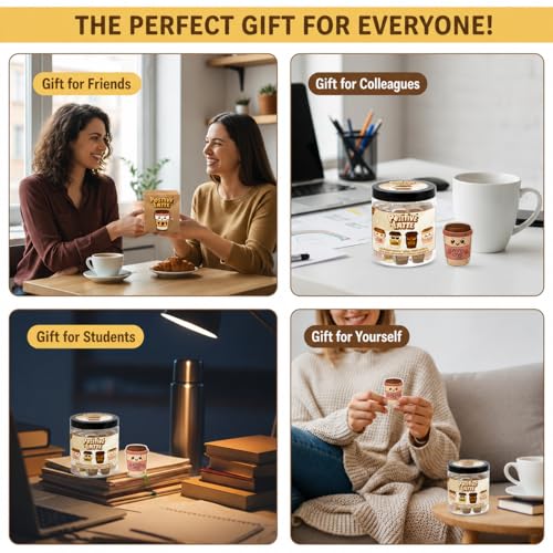 Positive Latte Jar with 60 Affirmation Cards