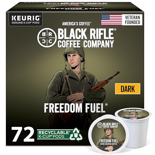Black Rifle Coffee Dark Roast K Cup Coffee Freedom Fuel 72 Count