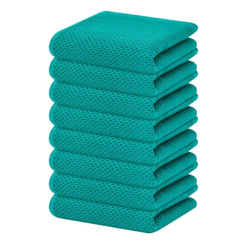 100% Cotton Waffle Weave Kitchen Dish Towels 8 (8 Count)
