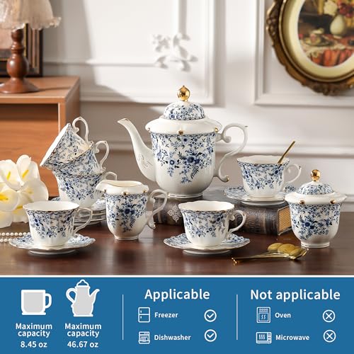 Country Roses Porcelain Tea Set