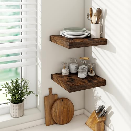 Square Floating Shelves 12x12” Set of 2 (2 Count)