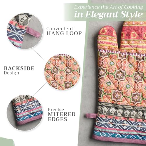 100% Cotton Oven Mitt & Pot Holder Set (2 Count)