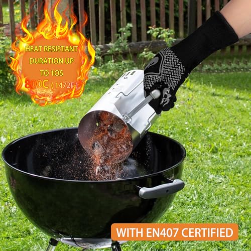 BBQ Gloves 1472F Heat Resistant Non (2 Count)