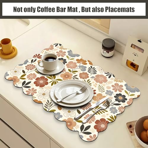 Scalloped Dish Drying Mats for Kitchen Counter