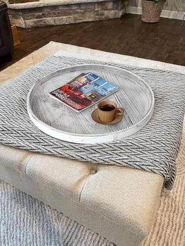 Extra Large Round Ottoman Table Tray Round