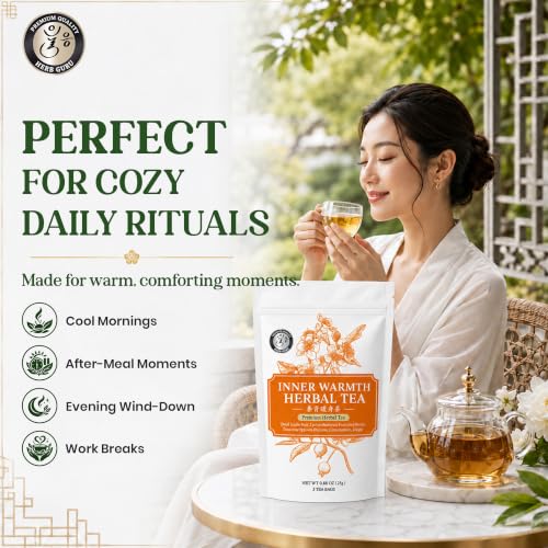 Inner Warming Comfort & Daily Vitality Traditional Chinese Herbal Tea for Modern Wellness (5 Count)