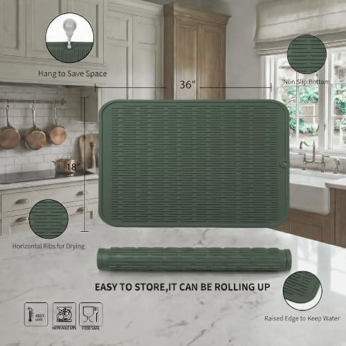 Silicone Dish Drying Mat for Multiple Usage