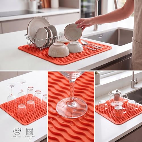 Silicone Dish Drying Mat for Multiple Usage