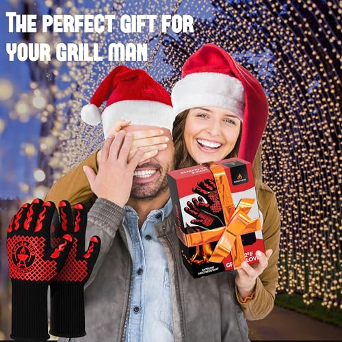 BBQ Grill & Oven Gloves 1472°F Heat Resistant (16.16 Ounce)