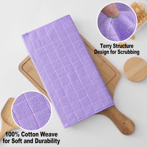 100% Cotton Terry Kitchen Dish Cloths (8 Count)