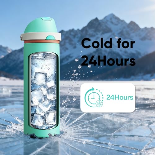 Insulated Water Bottle with Straw