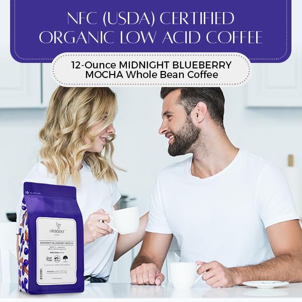Midnight Blueberry Mocha Whole Bean Coffee (12 Ounce)