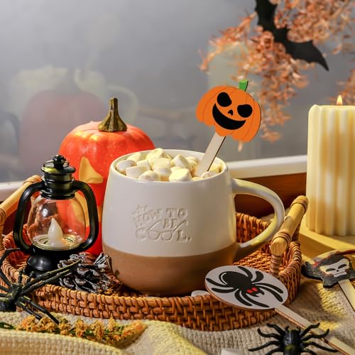 120 Pcs Halloween Coffee Stirrers Wooden Stir Sticks