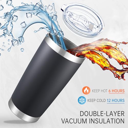 20 oz Tumblers Bulk Stainless Steel Tumbler with Lid (6 Count)