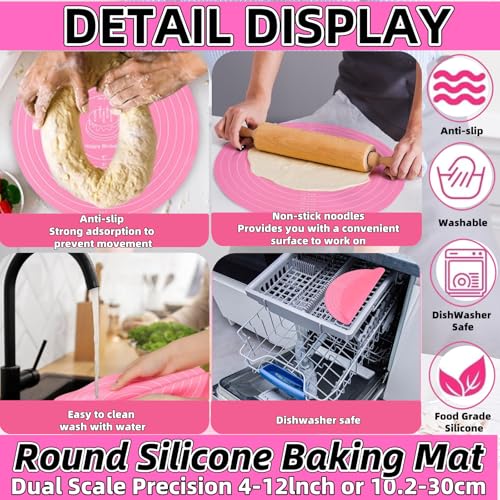 Silicone Baking Mat Cake Mat Silicone Cake Mat Silicone Baking Mat with Measurements for CakeTurntable Stand Non