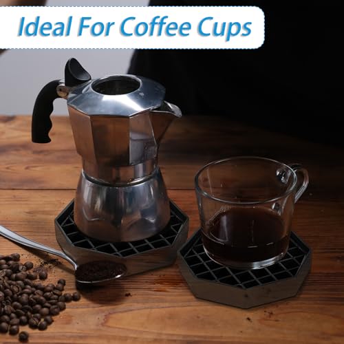 4 Pcs Octagon Coffee Drip Trays (4 Count)