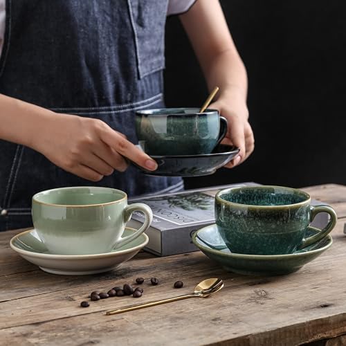 Porcelain Coffee Cup with Saucer Spoon (10 Count)