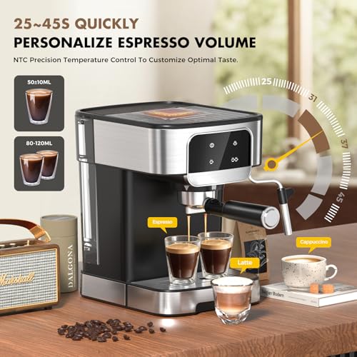 Compact Espresso Machine Professional 20 Bar with Touch Panel