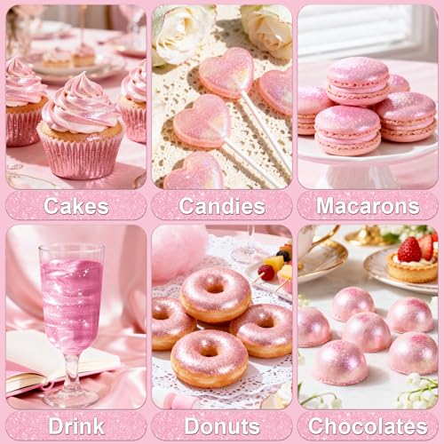 Bright Pink Edible Glitter