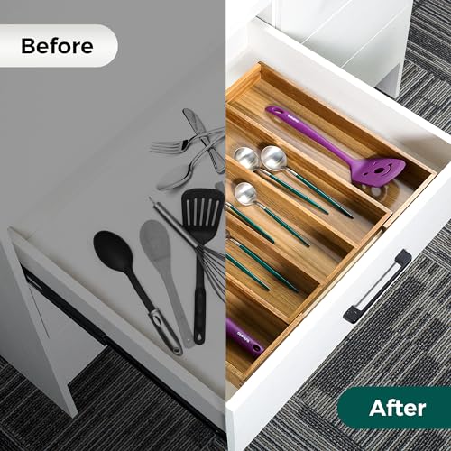 Acacia Kitchen Drawer Organizer Expandable