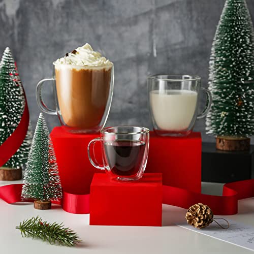 Insulated Espresso Glass Mugs 5.4oz (2 Count)