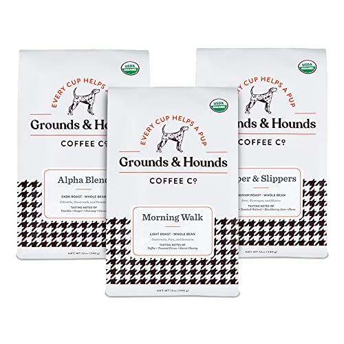 Grounds & Hounds Coffee Organic Variety Pack (36 Ounce)