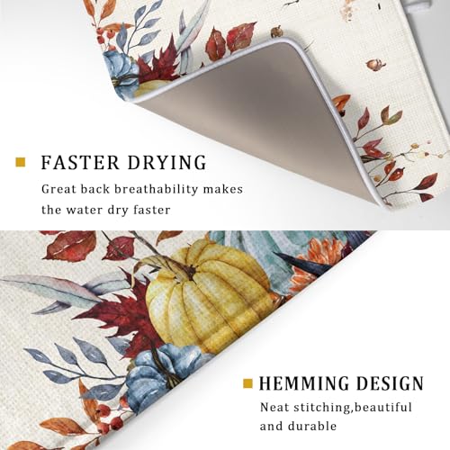 Fall Dish Drying Mat for Kitchen Countertop