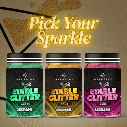 Gold Edible Glitter for Drinks 15g