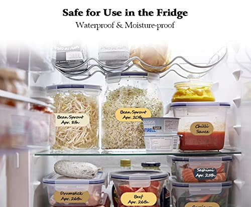 192pcs Removable Waterproof Food Labels with 2 Markers