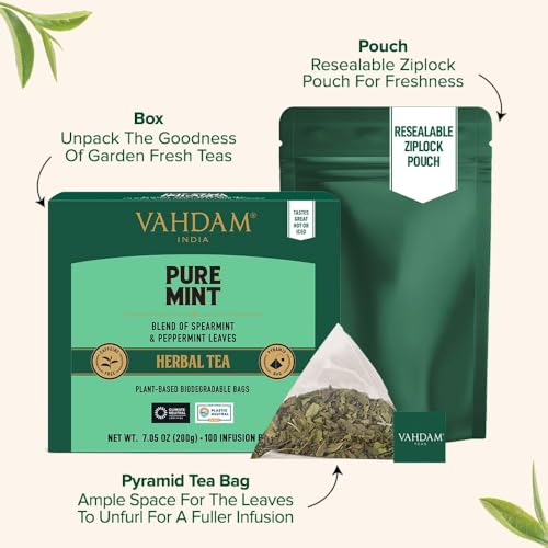 Pure Mint Herbal Tea (100 Count)