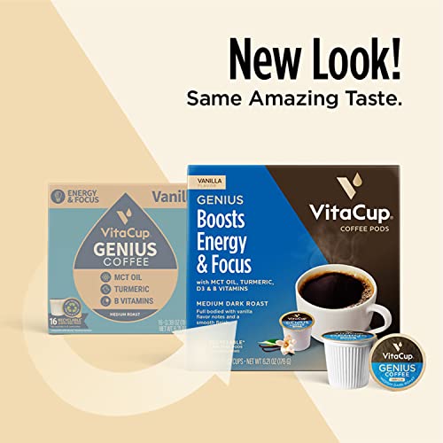 Genius Vanilla Keto Coffee Pods with MCT Oil (32 Count)