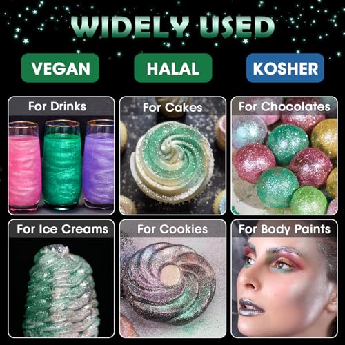 Edible Glitter Luster Dust for Drinks