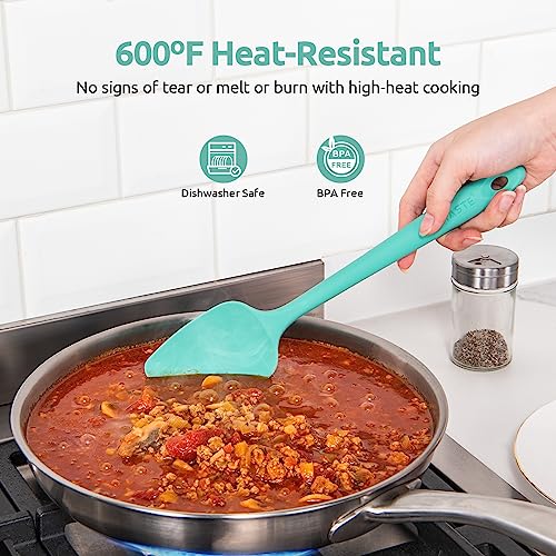 Silicone Spatula Set with 600 Degrees Fahrenheit Heat Resistant