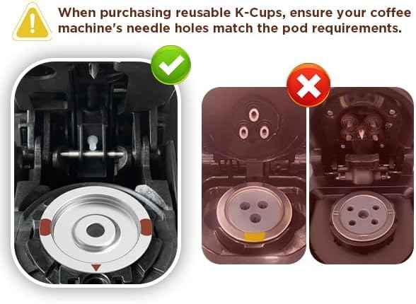 Reusable k Cup Coffee Filters,Universal stainless steel Refillable k Cups Filter Use for Keurig 2.0 and 1.0 Coffee Makers-brewers (2-Stainless steel)