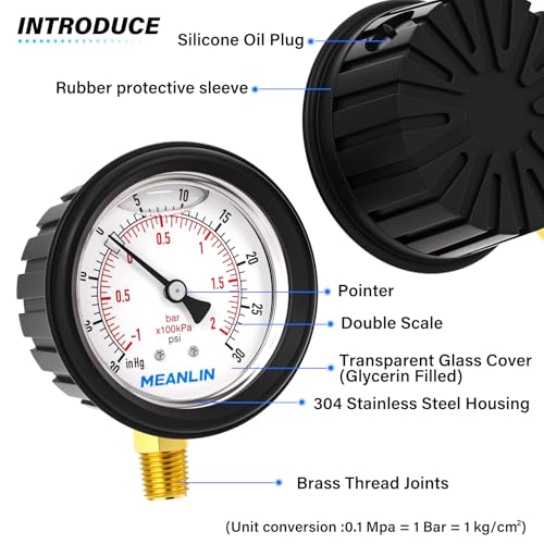 30inHG~30Psi Stainless Steel 1